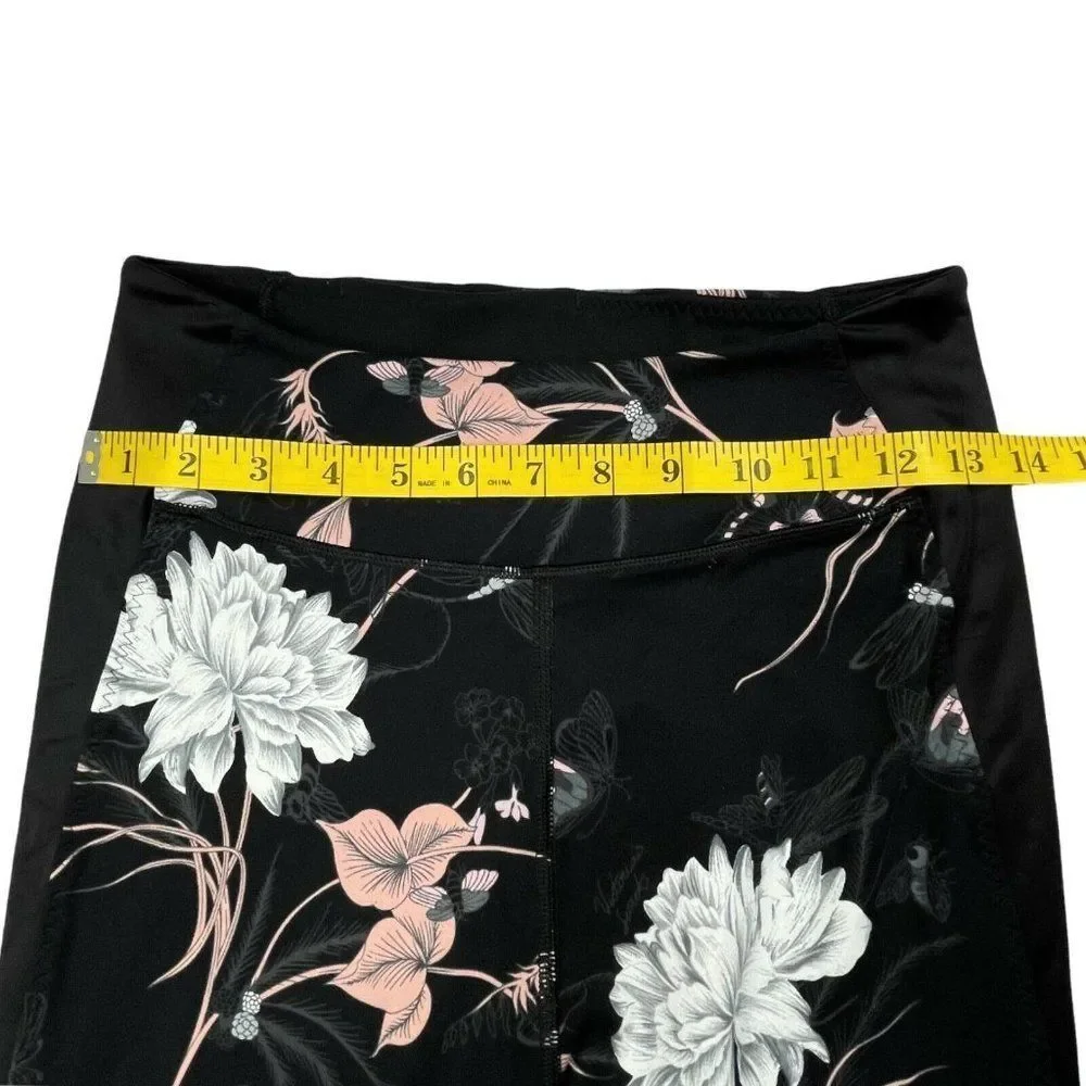 Victoria's Secret Incredible Essential Lace Up Legging Black Floral - Picture 9 of 11
